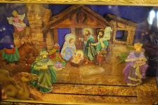 nativity scene in shadow box by Christina Jarmolinski