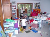 RJ and Thomas helping me in my new studio
