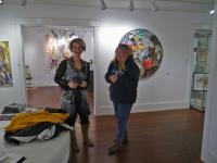 Anita Perghini-Raeber with Christina Jarmolinski at Anita's Gallery in Rehoboth, Beach