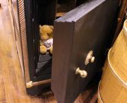 The safe is the home of Mr. Teddy