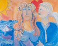 Lovers - Pop Art by Christina Jarmolinski