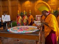 Closing and Dispersal Ceremony of Sand Mandala Amitayus
