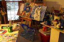 work in progress in the studio  by Christina Jarmolinski