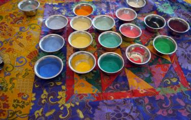 Sand Mandala- Amitayus Mandala, the Buddha of Boundless Life-photo-Christina Jarmolinski
