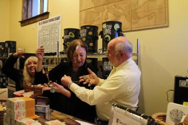 The Corner Shoppe owners, Sophika and Rick  by Christina Jarmolinski