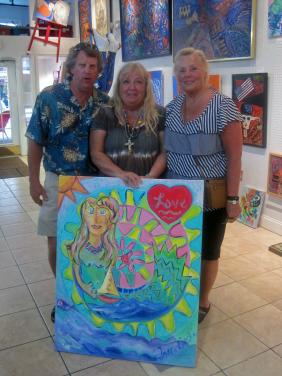 The Funky Mermaid with art collectors Larry and Virginia