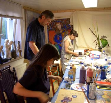art class with Christina Jarmolinski in the Malerhof